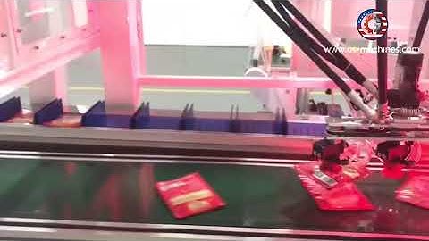 Food bag high speed robot hand sorting picking feeding machine testing video