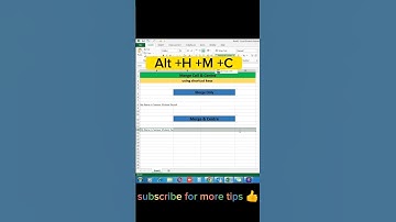 How to Merge Cells in excel shortcut keys #excel #shorts