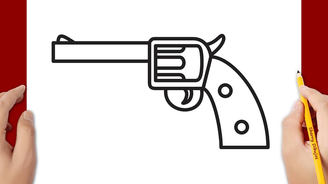 Cómo dibujar un revólver - YouTube