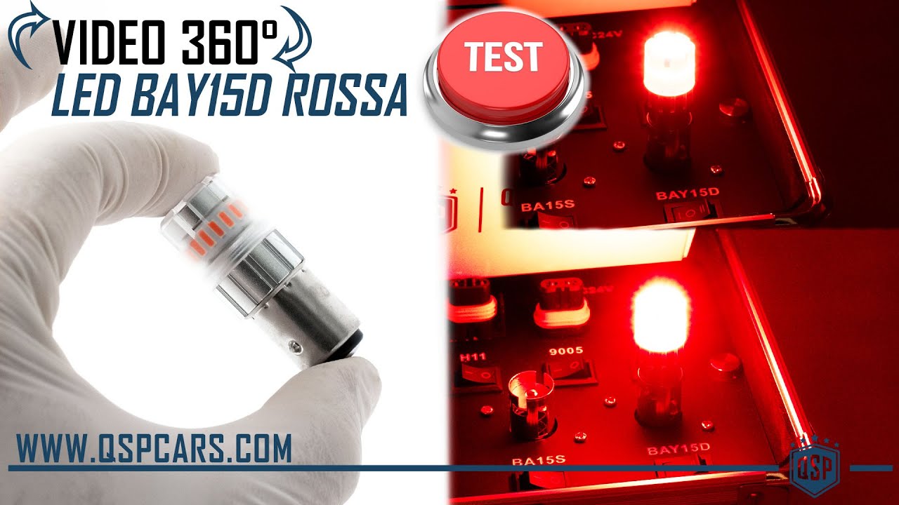 Lampadina LED BAY15D Rossa QualitySpCars | Luci di Stop Auto LED Luce Potente | QSPCARS Tuning e Led