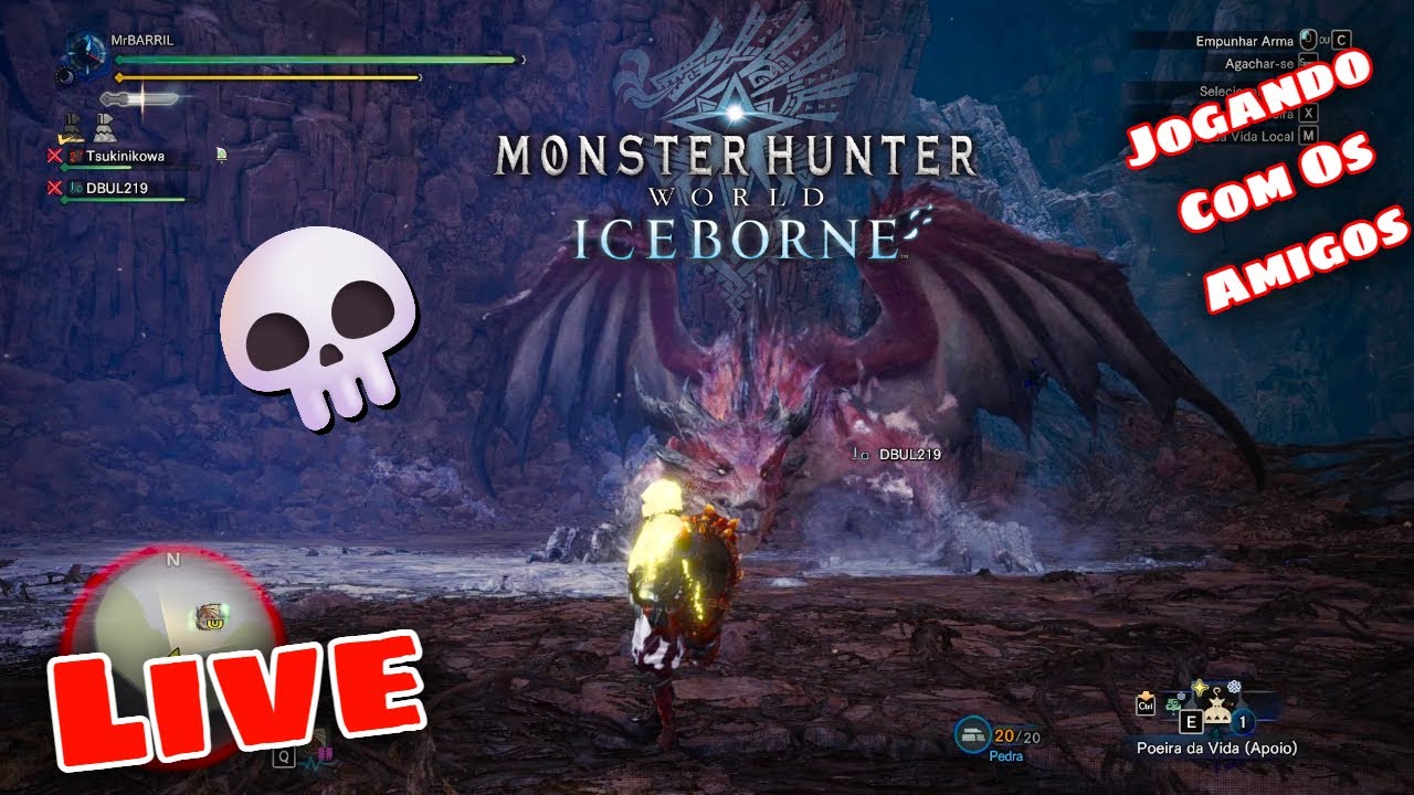 MONSTER HUNTER WORLD ICEBORNE| JOGANDO COM MEU AMIGO! PARTE 49! O BRACHYDIOS PRA TERMINAR A FARM!