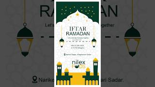 Ramadan invition card Design nilex foods nsda job solution part 2 || Bangla tutorial