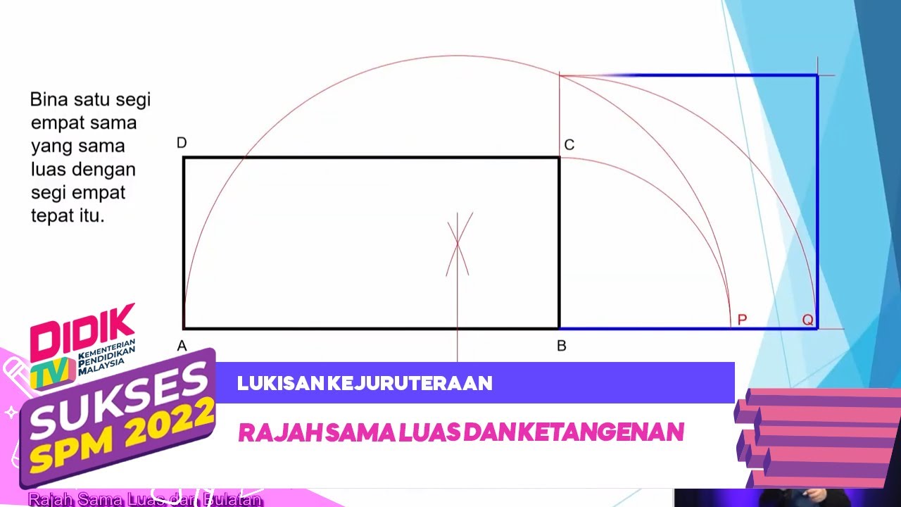 Sukses SPM (2022) - Klip | Lukisan Kejuruteraan:  Rajah Sama Luas & Bulatan