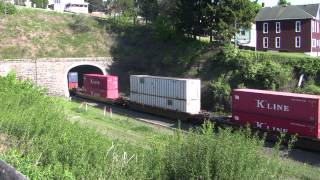 NS 2628 Leads A Stack Train @ Gallitzin, PA w Canon HF11