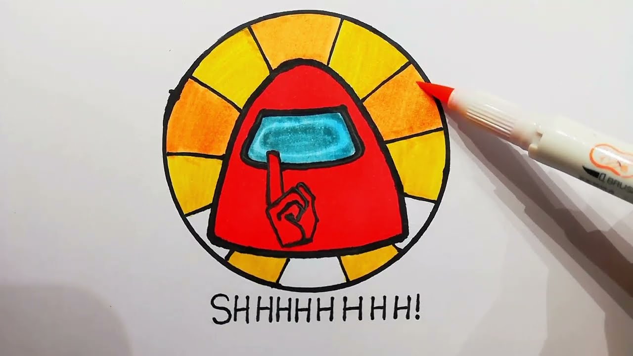 Oddly Satisfying coloring that will Relax You Before Sleep... Among Us Compilation With Markers