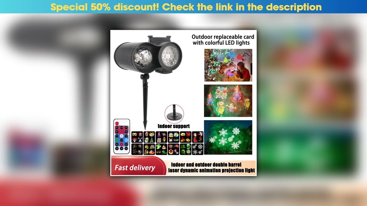 Discount New 15W Waterproof Laser Projection Lights Stage Lamp Holiday Outdoor Indoor Christmas Pro