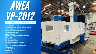 Awea VP-2012 CNC Vertical Bridge Mill 80 X 48 GANTRY VMC 4TH AXIS ROTARY - MachineStation #1817