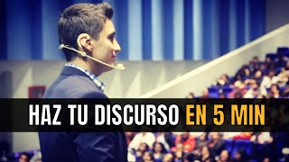 Cómo preparar un DISCURSO en 5 MINUTOS - ¡Sigue esta ESTRUCTURA!