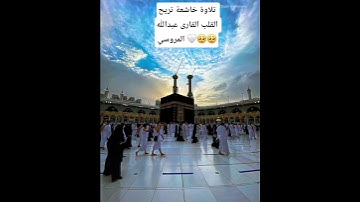 تلاوة خاشعة تريح القلب 🤍🤍القارى عبدالله المروسي 🥺🤍🍀