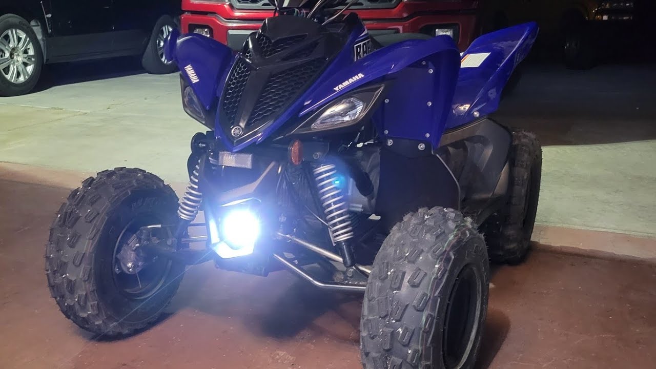 Yamaha Raptor 90 Headlight Install YouTube Yamaha Raptor 90 Headlight Install YouTube