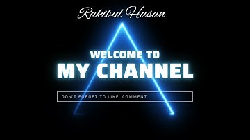 Black And Blue Neon Gradient Welcome to My Channel Youtube Intro Video