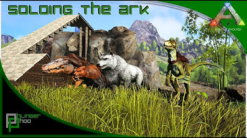 Soloing the Ark S4E25! DireWolf, Sabertooth, Daeodon and Raptor Taming!