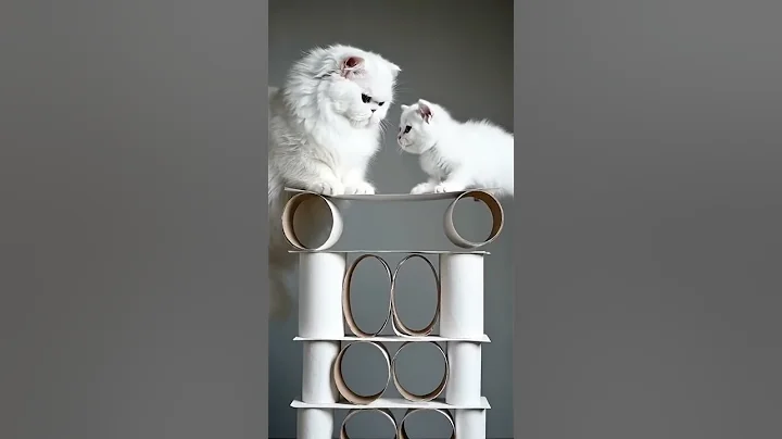 Video 11472401: adorable white persian kitten, kitten toilet, kitten climbing, cat