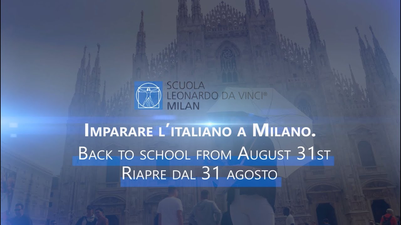 Il 31 Agosto ci vediamo a Milano! L'Italiano torna a Scuola a Milano