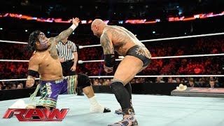 The Usos Vs Batista U0026 Randy Orton  Wwe Tag Team Chdanionship Match Raw April 7 2014