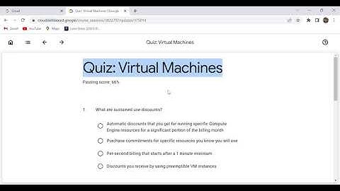 Virtual Machines | Quiz Answers| Google Cloud Skills Boost