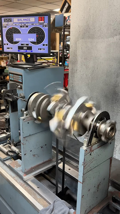 What goes into balancing a crankshaft #engine #crankshaft? #crank #balance #balancing #mechanic