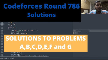 (India Rank 3)Codeforces Round 786(Div-3) Solutions || All Problems A-G