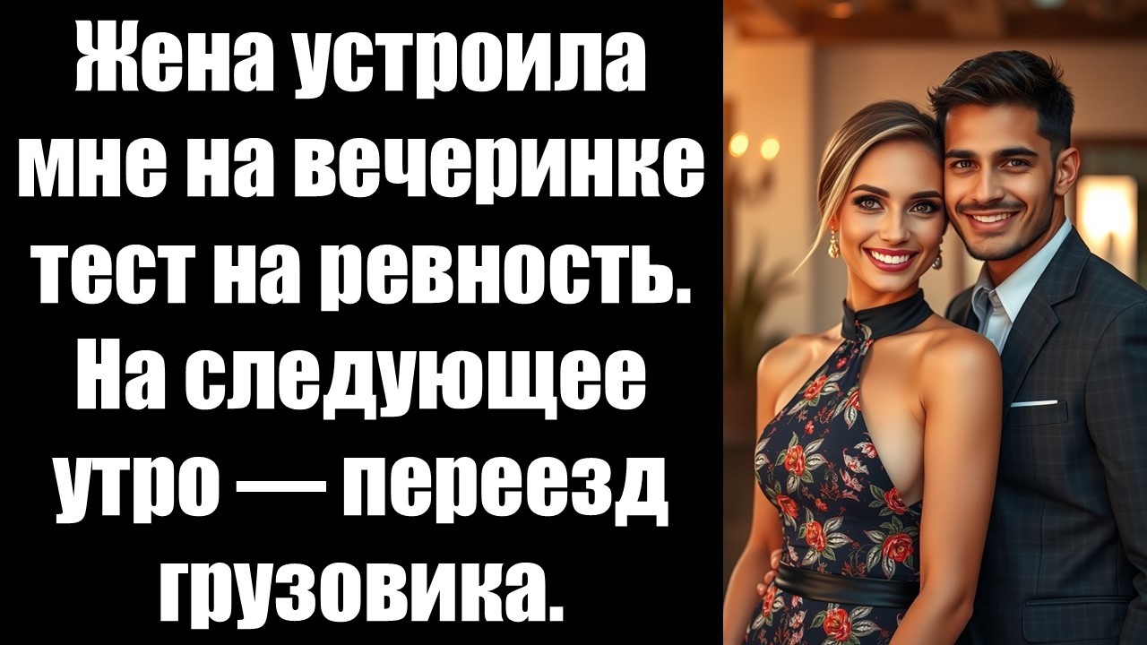 Жена устроила мне на вечеринке тест на ревность. На следующее утро — переезд грузовика.#браквдании