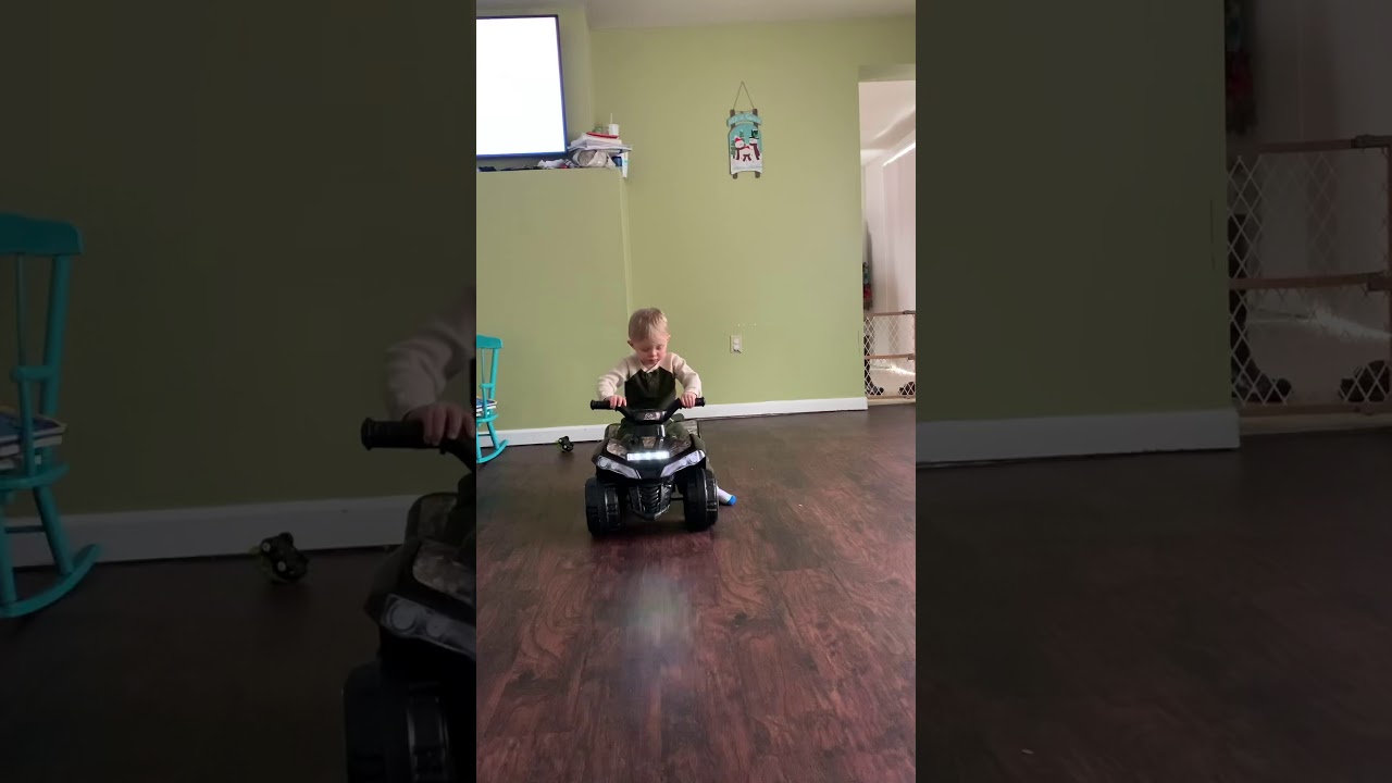 Baby falls asleep at the wheel!