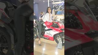 🔥 Ducati Show Girl & Superbike Energy at EICMA 😏🏍️