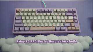 WOB Rainy 75 PRO Electro Purple Stock Build Sound Test