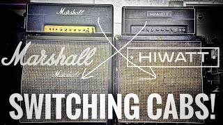 Switching Speaker Cabinets between a MARSHALL and a HIWATT!
Im playing two killer halfstacks and Im switching speaker cabinets between them so Im playing the Marshall amp through the Hiwatt cab and the Hiwatt amp through the Marshall cab.
Gear:
1976 Marshall JMP Super Lead
1976 Hiwatt DR103
1971 Marshall 1960B cab with 73 T1221 (close mic), 67 T1217, 71 T1281 and 68 T1221
1970 Marshall 1960B with 2X 73 Fane Crescendos
1973 Gibson Les Paul Custom Cherry with a 77 Super Distortion in the bridge.
close mic: 548
room mic: C414
hallway nic: Beta57A
Mic preamp: API3124+
Fryette Power Station 2 Switching Speaker Cabinets between a MARSHALL and a HIWATT!