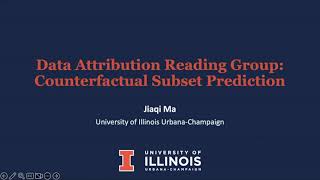 Data Attribution Reading Group 2: Counterfactual Subset Prediction