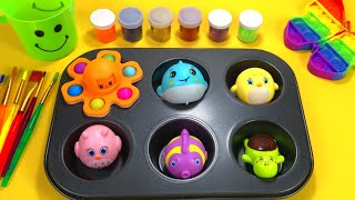 6 Oddly Satisfying l 6 Slime Toys WITH Rainbow Lollipop Candy AND Magic Pan Mixing & Cutting ASMR