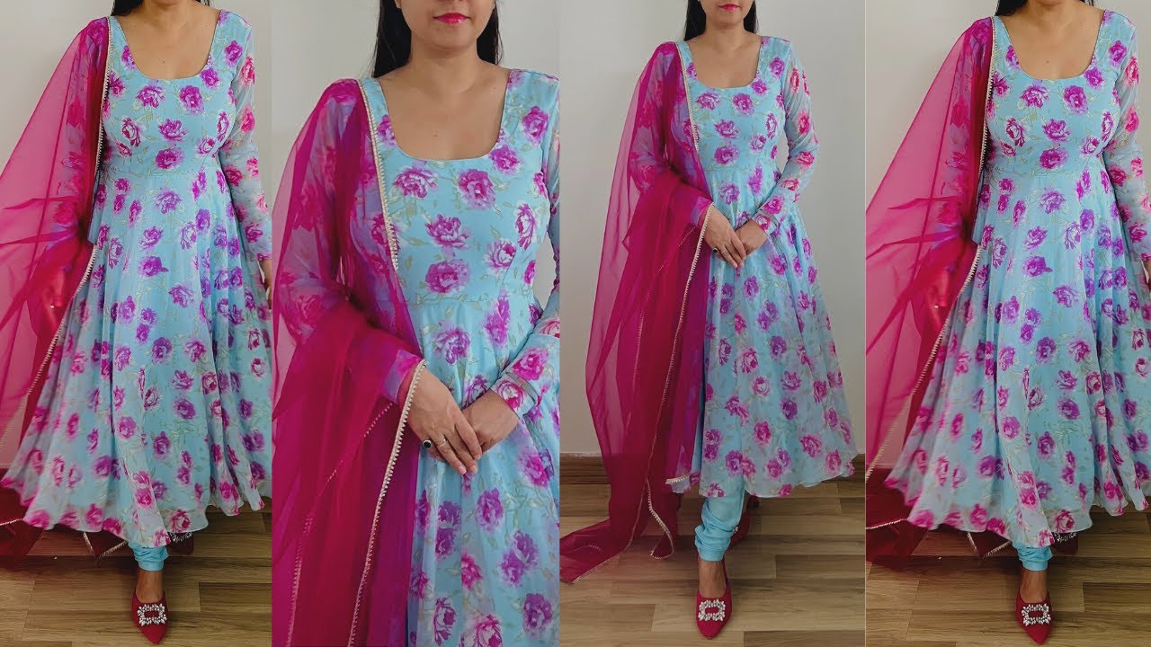 Frock Kurti Cutting and Stitching Umbrella Kurti Cutting and