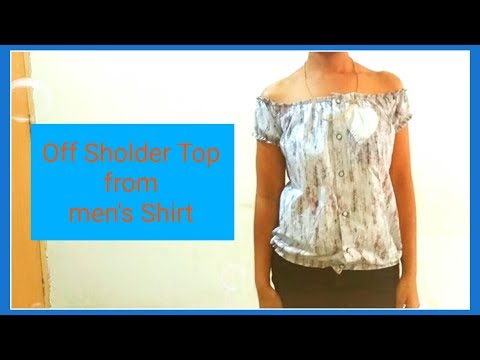 diy-convert-men's-shirt-into-off-sholder-top-/off-sholder-top-transformation-2017(binal-kathiria)