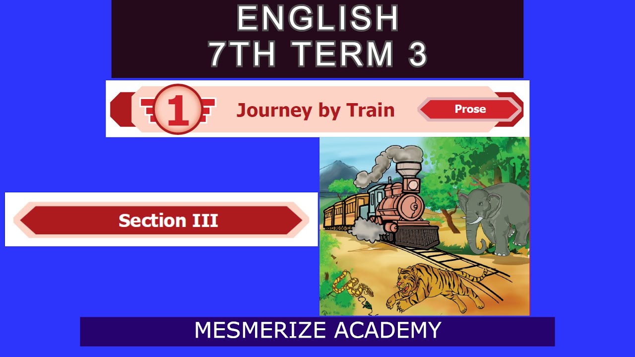 journey by train 7th standard