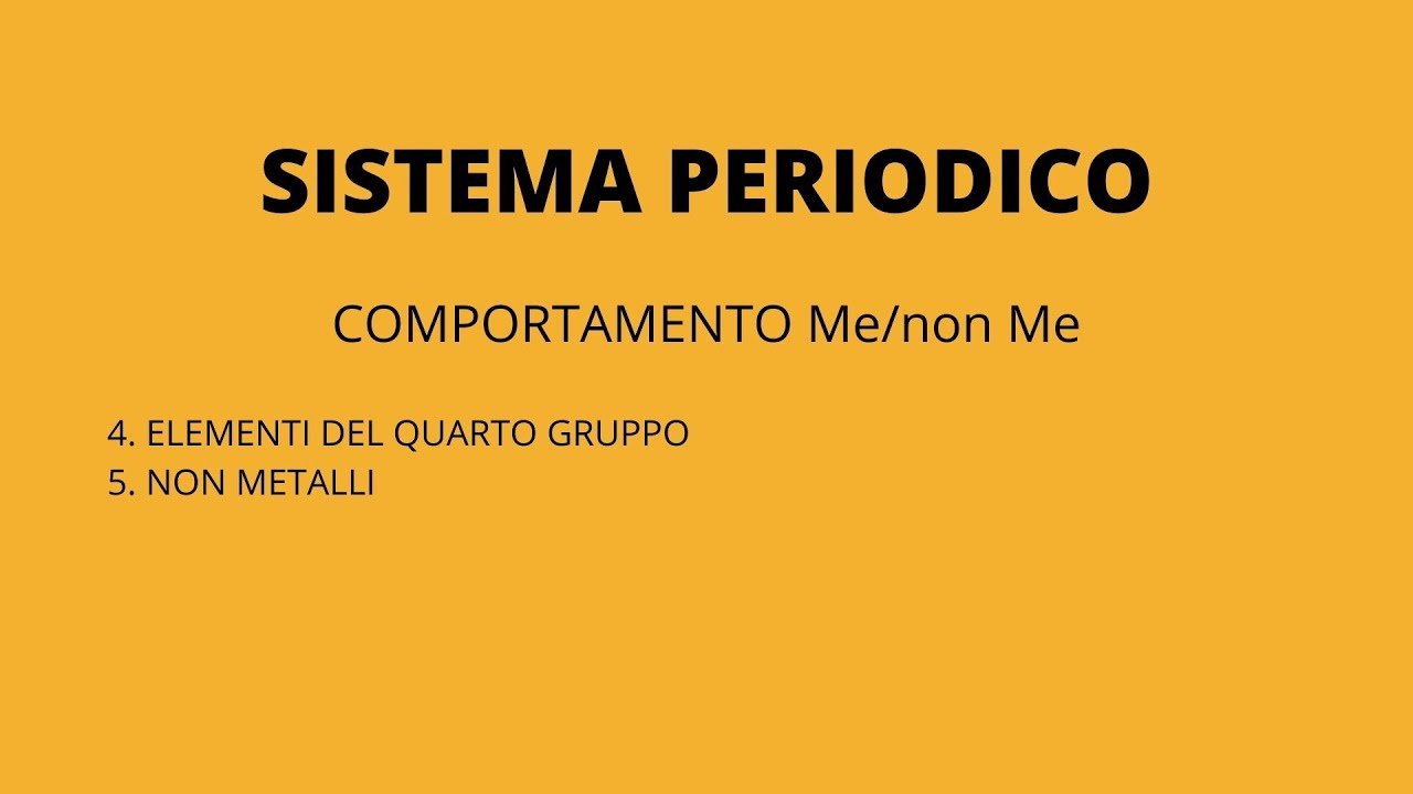 Sistema Periodico   2°parte