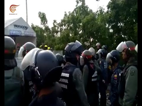 الحرس الوطني الفنزويلي يتصدى لأعمال الشغب عند