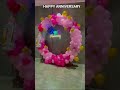 Happy Anniversary 🎉 Full Ring decoration by Balloon with Neaon #ring #balloons