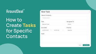 How to Create Tasks for Specific Contacts