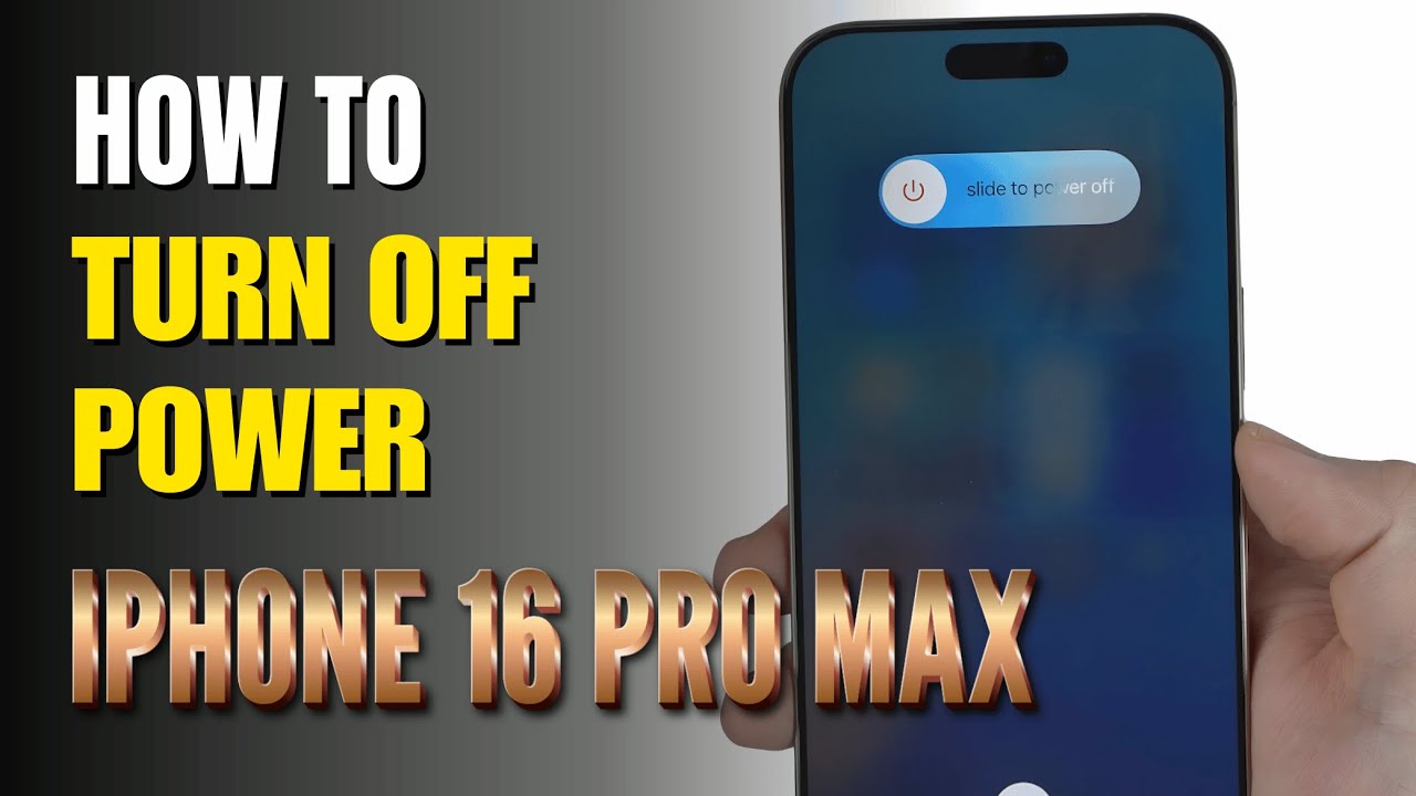 How to Turn Off / Power Off / Shutdown iPhone 16 Pro Max - YouTube