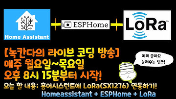 [아두이노#510]🔥(HA#23) ESPHOME와 LoRa모듈(SX1276) 연동시켜보기!➕home assistant➕LoRa센서노드(녹칸다/포로리야공대가자)