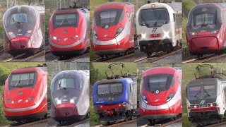 10 minutes of Train In Italy at 250 Km\/h, in a morning on the Direttissima.