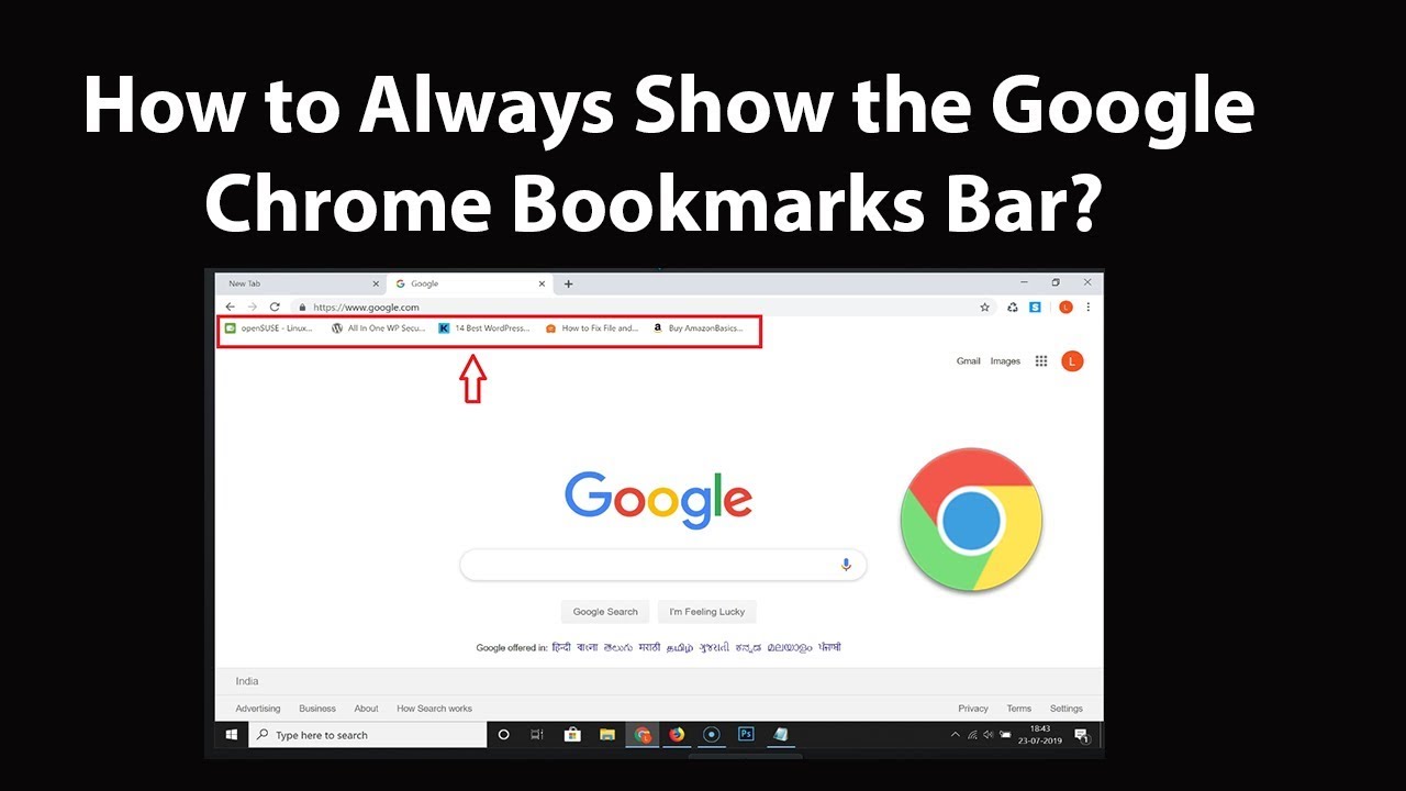 แถบเครื่องมือ google chrome  Update 2022  How to Always Show the Google Chrome Bookmarks Bar?