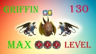 Monster Legends - Griffin level 130 combat single review 