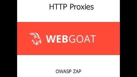WebGoat - HTTP Proxies