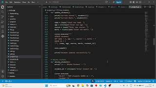 complete built of student management system with python