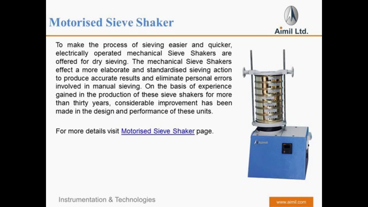 Motorised Sieve Shaker Presentation YouTube