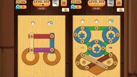 Screw Puzzle: Wood Nut & Bolt - Level 203