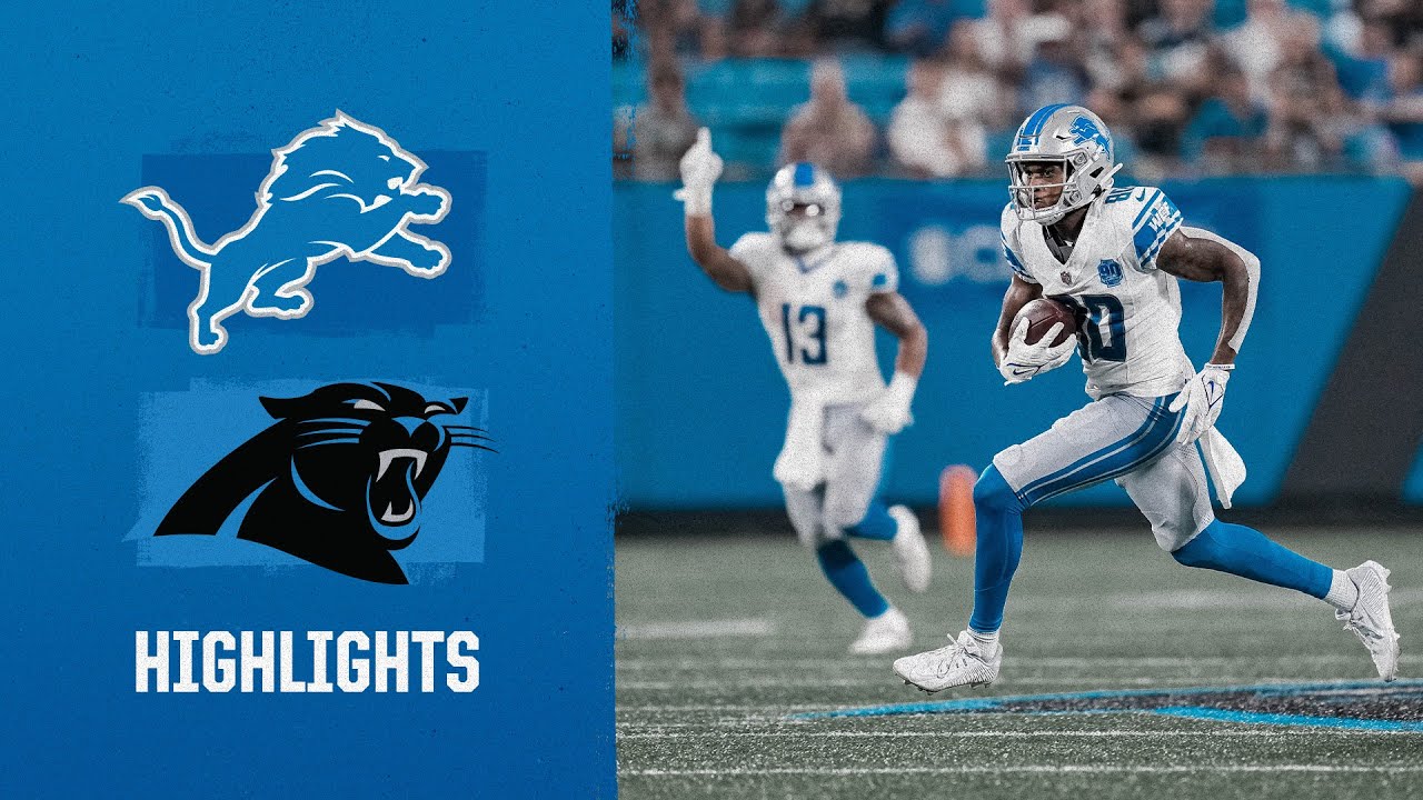 Lions vs. Panthers  2023 Preseason Week 3 Game Highlights 