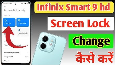 Infinix Smart 9 hd screen lock kaise change kare/ Infinix Smart 9 hd pattern lock change kaise kare