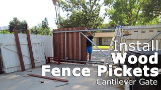 This video concludes this "DIY cantilever sliding gate" series by showing you how to mount the fencing boards on the gate frame. 