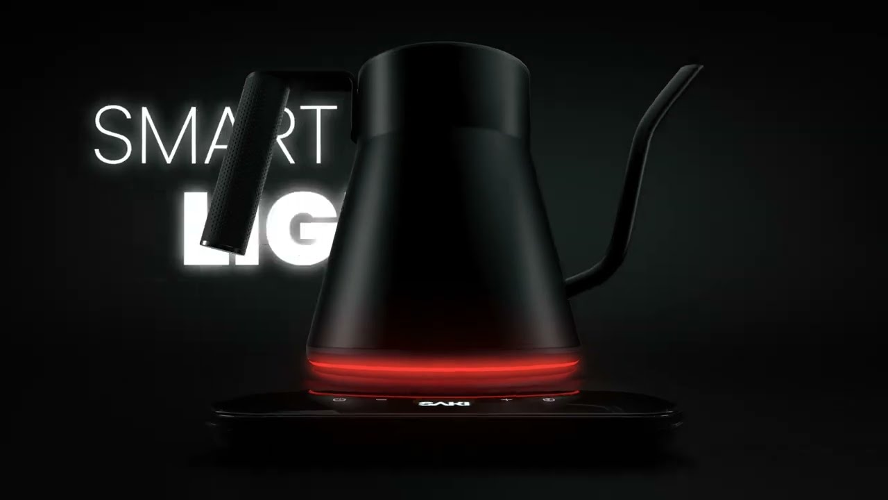 Saki Baristan Electric Gooseneck Kettle - Black