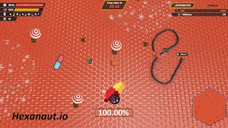 Hexanaut.io [Paper.io 2] Map Control: 100.00%! PRO Free For All